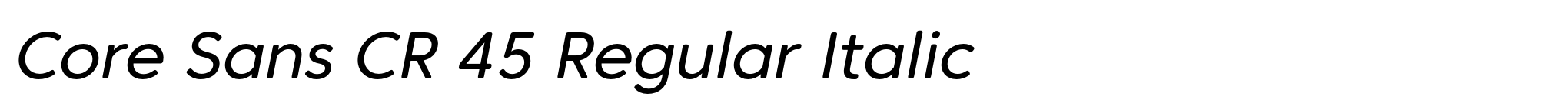 Core Sans CR 45 Regular Italic image